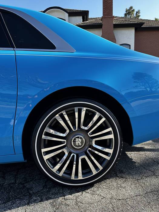 Paint protection film on a Rolls-Royce sedan